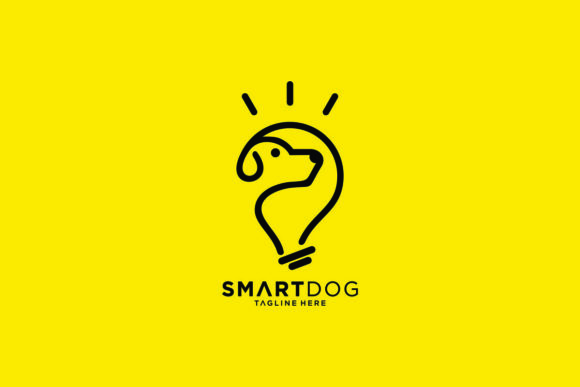 Download Smart Dog Vector Graphic Logo Line Style - Dog Collection
