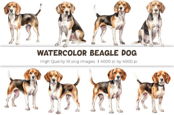 Download Watercolor Beagle Dog Clipart - Dog Collection