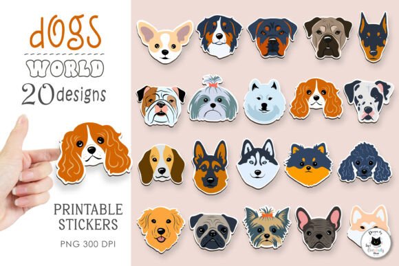 Download Dog Breed Sticker Bundle | Dog Stickers - Dog Collection