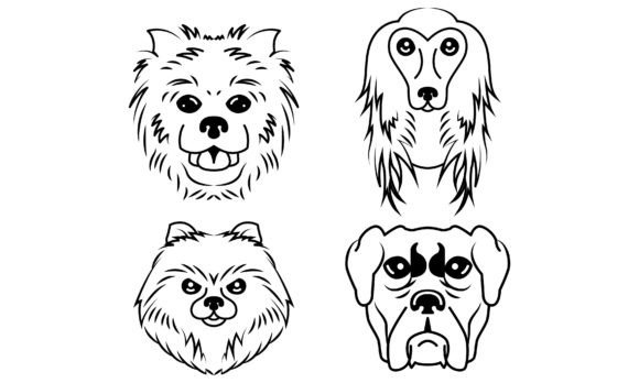 Download Dog Head Line Art Illustration - Dog Collection