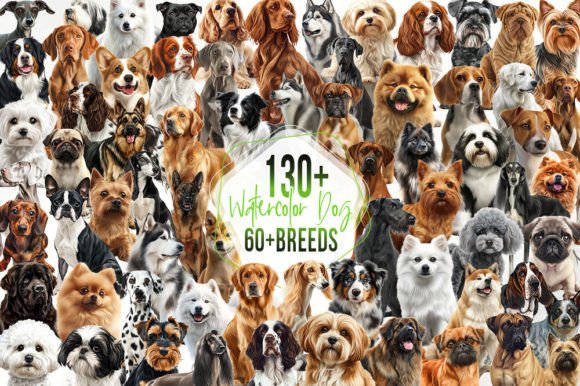 Download 130+ Watercolor Dogs - Dog Collection