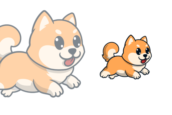 Download Shiba Inu Dog Running Cartoon - Dog Collection
