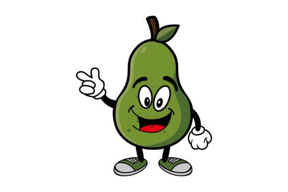 Download Cute Smiling Avocado Cartoon Character - Premium Resources