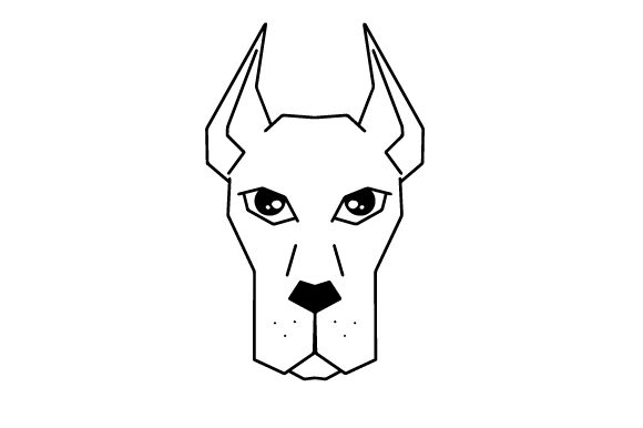 Download Polygon Dog Head Line Art - Dog Collection