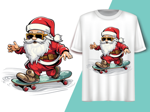 Download Christmas Santa Claus Skateboard Vector - Skateboard Collection